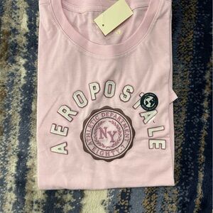 Aeropostale Light Pink Athletic Logo Tee